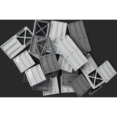 City Military Building Block wall MOC House Parts 23405 64448 street view fence 1x6x5 Girder Toy Compatible leduo Accessories