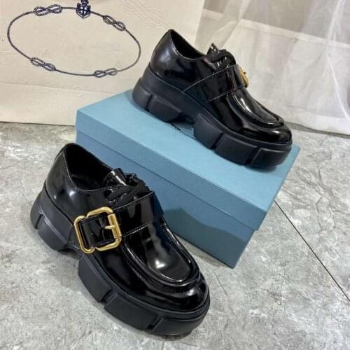 Oxford Shoes For Women Designer Ladies Platform Lolita Shoes Buckle Flat Shoes Women Leather Woman Flats Casual Vrouwen Schoenen