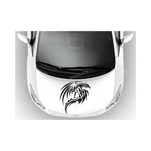 Car Front Hood Body Graphic Vinyl Sticker Decal Beauty Pretty Lady Dragon Race 43cm(17")X34cm(13.3")Approx