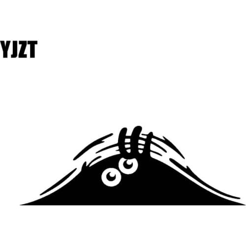 YJZT 15.4CM*5.4CM Realistic Cute Original Insect Bug Dazzling Unusually Vinyl Decal Art Car Sticker Black/Silver C19-1167