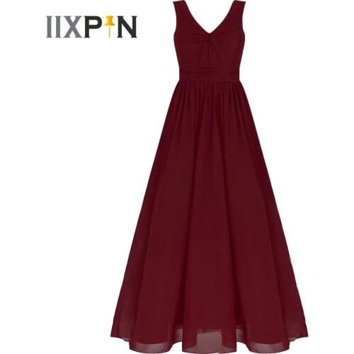 Women Dresses Sexy Plunging V Neck Sleeveless V Back Ruffled Pleated Chiffon Dress for Wedding Bridesmaid Party vestido De Festa