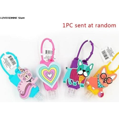 1Pc Silicone Mini Hand Sanitizer Holder Disposable No Clean Detachable Cover Travel Portable Safe Gel Random Send