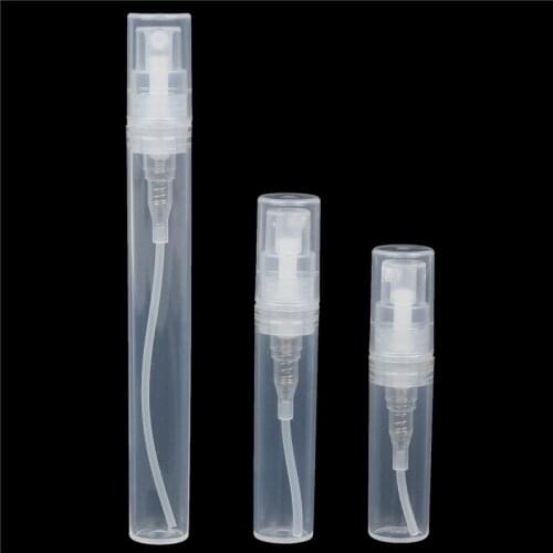 1Pcs 2ml 3ML 5ML plastic spray perfume bottle, small promotion sample perfume atomizer