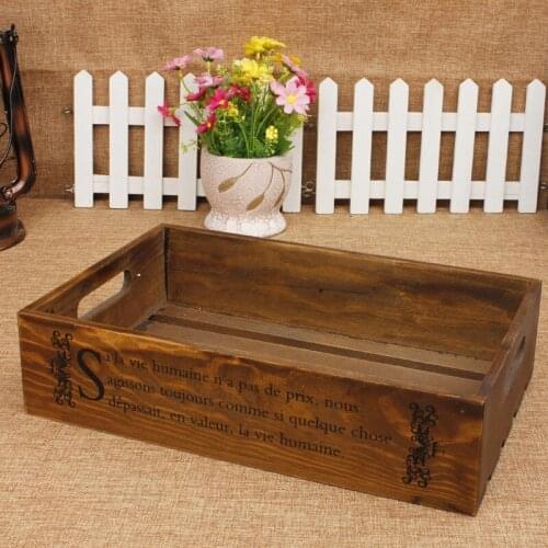 2015 new creative zakka retro wooden storage box factory wholesale solid wood furnishings