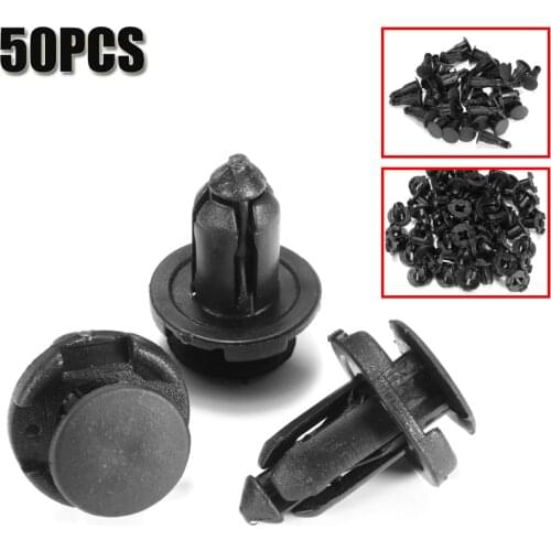 50Pcs/Set 9mm Auto Bumper Fender Mudflap Splash Guard Rivet Push Plastic Clips Retainer For Mitsubishi Endeavor Outlander