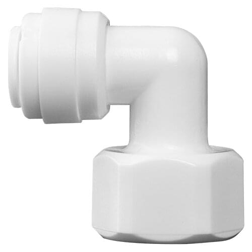 1/2" Female Thread - 3/8" OD Tube PE Pipe Fitting Hose Elbow Quick Connector Aquarium RO Water Filter Reverse Osmosis System