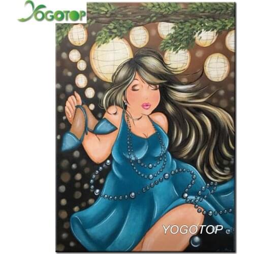 Diamond mosaic cartoon fat lady diamond paint custom,diamond painting full square round resin diamond embroidery mosaic YY2847
