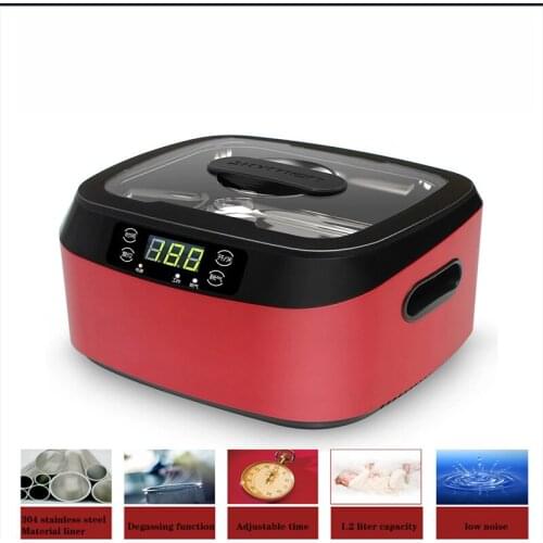 JP-1200B Household Ultrasonic Cleaning Machine 220V/70W Timing Touch Ultrasonic Jewelry Cleaning Machine Cleaning Artifact