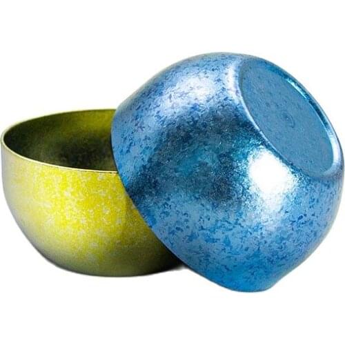 Pure Titanium Tea Bowl Ice Titanium Alloy Master Tea Cup Glass Double Mouthed Cup