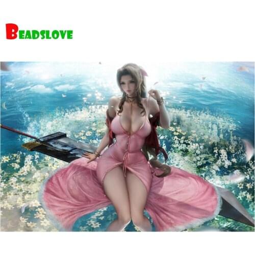 DIY Game cartoon sexy girl Diamond Painting 5D Diamond Embroidery Set Rhinestone Mosaic Cross Stitch decor Handicrafts
