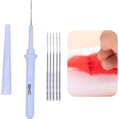 LMDZ Felting Needles Kits Wool Felt Pocked Needles Set DIY Craft Felt Tools Handmade SKC Needles Setwith 5 Replaceable Needles