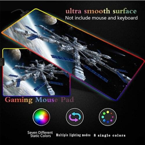 Universe Planet RGB Gaming Computer Game Player Mouse Pad Large Game Rubber Non-slip Mouse Pad PC Laptop Desk Carpet Promotion