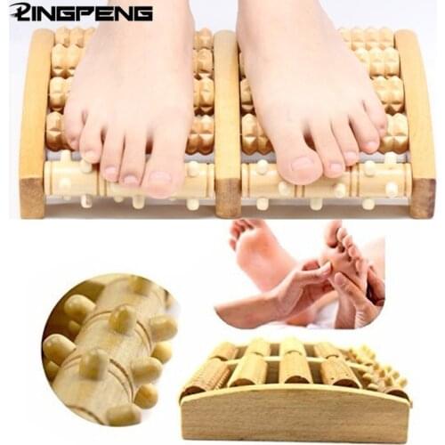 Foot Massager Roller Foot Relaxation Wood Bamboo Foot Pain Massage Foot Massager Gift Elderly Foot Massage Relaxation