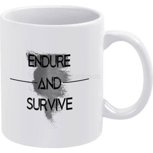 Endure White Mug 11 Oz Funny Ceramic Coffee/Tea/Cocoa Mug Unique Gift Videogames Video Games Gaming Ellie Joel Endure and Surviv