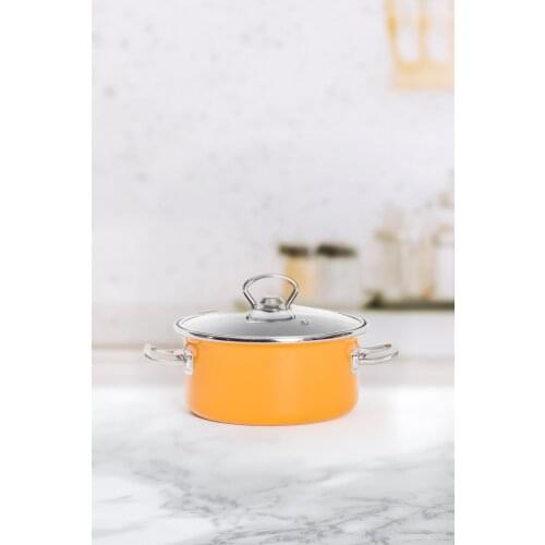 Yellow Enamel Cookware | 18 cm