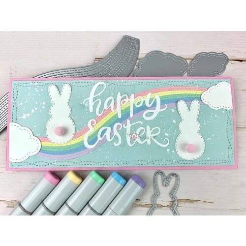 Mmao Crafts Metal Steel Cutting Dies New Rainbow cloud decoration Stencil For DIY Scrapbooking Paper/photo Cards Embossing Dies