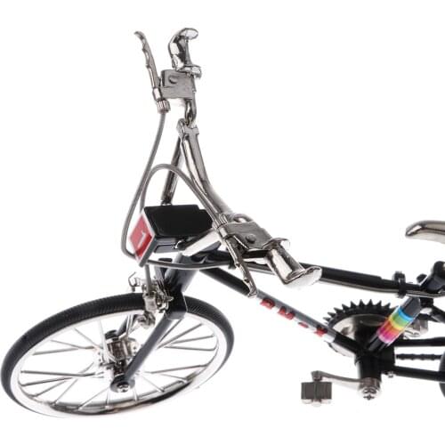 1/10 Alloy Bike Model Simulated Racing Model Decoration Gift, Black