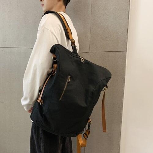 Mjzkxqz Fashion Waterproof Canvas Backpacks Women Black Plecak For Ladies Travel Bag Men Shoulder Bag School Bolsas Mochilas Sac