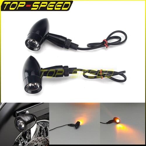 Motorcycle LED 12V Mini Bullet Amber Turn Signal Indicator Running Light For Harley Kawasaki Suzuki Honda Yamaha Ducati BMW
