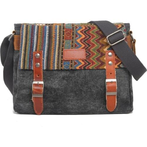 Muchuan 6007# New colorful ethnic style shoulder bag laptop backpack life accessories canvas bag