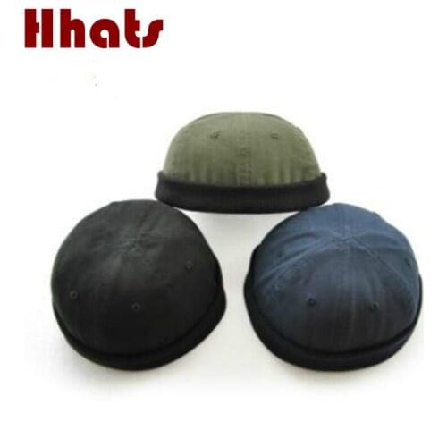 Which in shower cotton male skullies beanie adjustable melon hat trend retro eaves flange landlord hat high quality men cap bone
