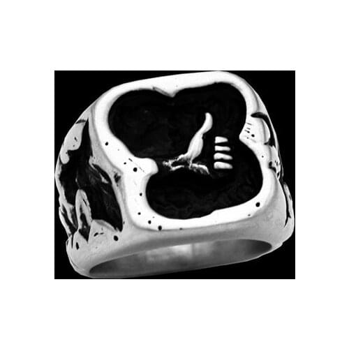 Boyfriend gift Stainless steel Finger "Like"ring men Vintage Retro engagement anillos Rock wedding jewelry Wholesale OSR493