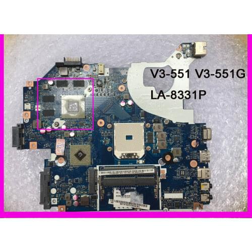 NBC1811001 Q5WV8 LA-8331P For Acer aspire V3-551G V3-551 laptop motherboard DDR3 Radeon HD 7670M original test