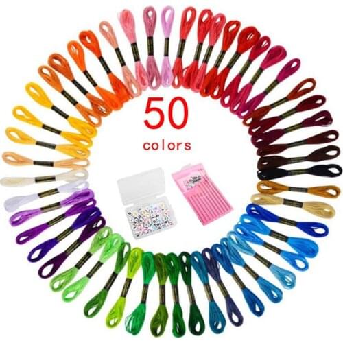 Embroidery Thread Premium Rainbow Color Embroidery Thread Needle Crossstitch Bracelet String Embroidery Floss hilos de bordar