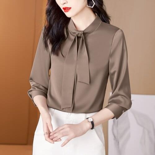 2021 Autumn New Korean Fashion Loose Slim Long-sleeved Ladies Shirt Comfortable and Elegant Commuter Blouses for Women