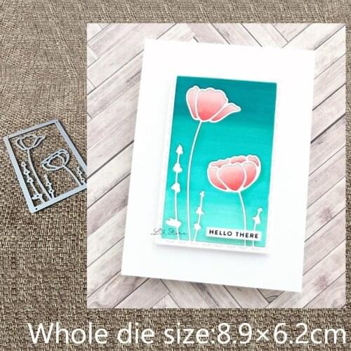 New Design Craft Metal stencil mold Cutting Dies flower frame decoration scrapbook die cuts Album Paper Card Craft Embossing