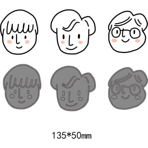 New Cute cartoon Human Figure Metal Steel Die Cuts Cutting Dies stencils For DIY Scrapbooking Photo Album decor crafts Embossing