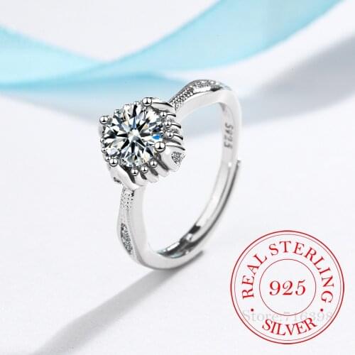 Promise 925 Sterling Silver Classic Wedding Ring AAA+ Cubic Zirconia Rings for Women Bridesmaid Jewelry Charms Princess Bijoux