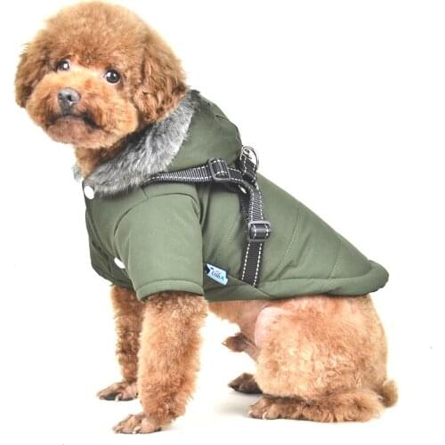 Dogs Clothes Pets Vest Dog New Plain Cap Reflective Silk Strap Design Cotton Clothing Pet Clothing Dog Clothing Dog Coat