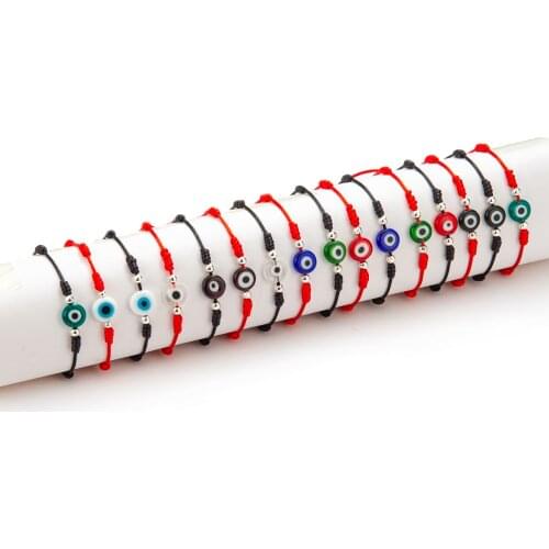 Pipitree Handmade Braided 7 Knots Evil Eye Bracelet For Women Men Multicolor Turkish Couple Bracelets Lucky Red Thread Jewelry