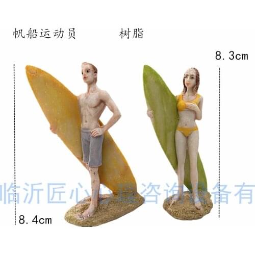 Resin figure Psychological sand table game box court therapy consultation room toy sand model character sailer 2pcs/set