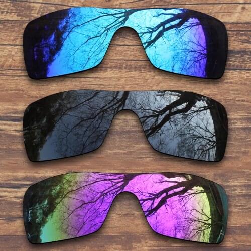 ToughAsNails 3 Pieces Black.Blue.Purple Polarized Replacement Lenses for Oakley Batwolf OO9101 Sunglasses