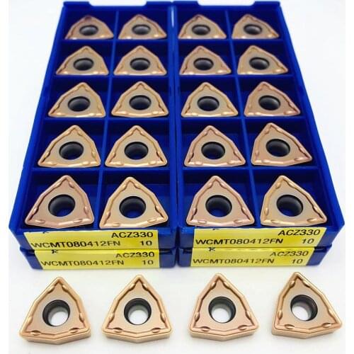 U drill insert WCMT080412FN ACZ330 high quality turning insert parts tool WCMT 080412 CNC U drill parts milling cutter WCMT