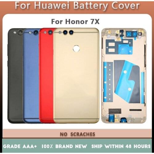 Back Battery Cover Door For HUAWEI Honor 7X BND-AL10 TL10 L21 L22 L24 L31 L2 L34 With repair parts, 7X Housing Rear Replacement