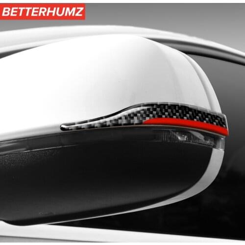 Carbon Fiber Rearview Mirror Anti-rub Strips Trim Car Stickers For Audi A3 A4 A5 A6 C5 C6 Q5 Q7 SQ5 Car Styling Anti-collision