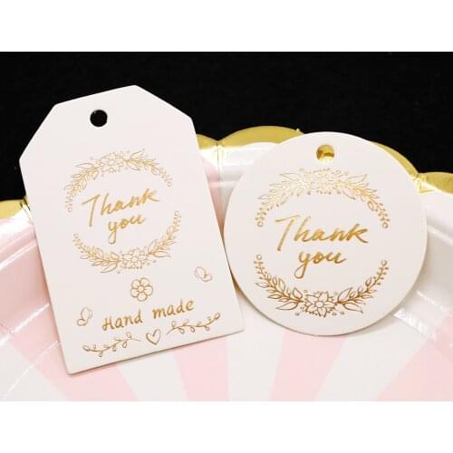 Golden Thank You Tag, Gift Tags, Wedding Thank You Tags,Thank You Printable, Favor Tag 50pcs/lot