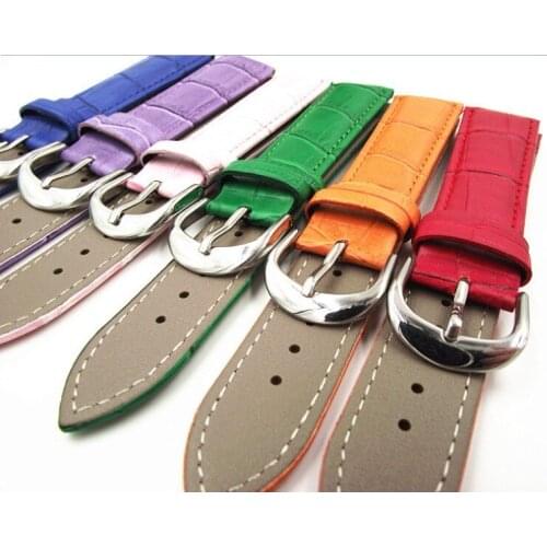 1PCS 12MM,14MM,16MM,18MM,19MM,20MM,22MM High quality genuine leather watch band wrist watch strap 6 color available-6126