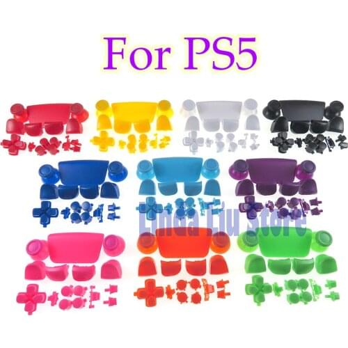 10sets D-pad R1 L1 R2 L2 Direction Key ABXY Buttons Handle Joysticks Cover Caps For PlayStation 5 PS5 Controller Full Set Button