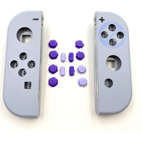10sets Gray Controller For SNES Edtion Housing Shell Case Cover W/ Buttons for Nintendo Switch Joy-Con