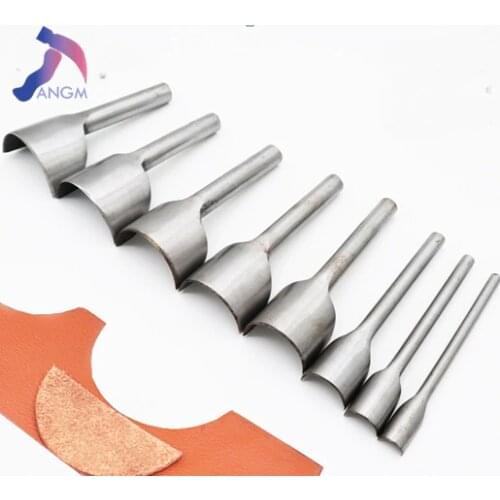 HOT 10PCS Semicircle Punch Shallow Semicircle Punch C-Type Punch Belt Tail-Cutting Punch DIY Leather Tool 5-50mm