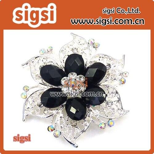 100pcs crystal metal fashion rhinestone brooch pin for decoration