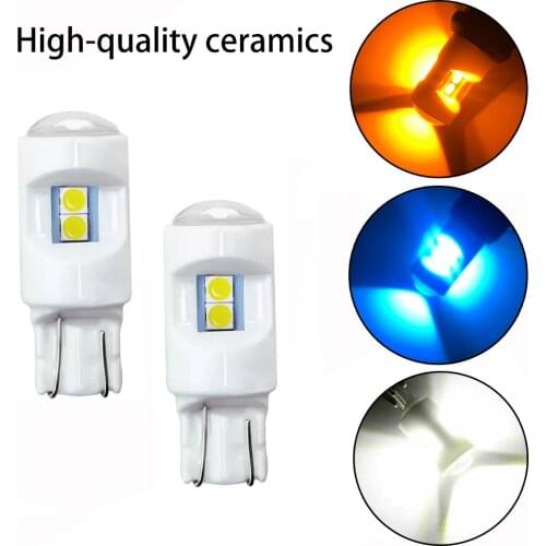 2PCS T10 W5W 3030 6SMD 168 Wedge Door Instrument Side Bulb Lamp Parking Light Position Light DRL for Car Motorcycle Motor