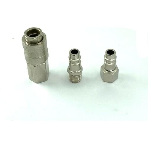 3pcs 1/4''NPT European Standard Quick Coupler Air Fitting Parts Pneumatic Tools Connecter Kit