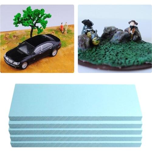 5 Pieces Blue Foam Board Sheet Crafts Model Diorama Base Building Kit 295x100x30mm