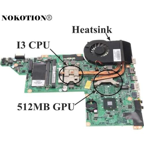 630280-001 DA0LX6MB6H1 For HP dv6-3000 HD 6470M With heatsink +i3 cpu replace 603939-001 631082-001 595133-001 595135-001