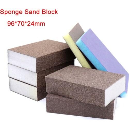 96*70*24mm Sponge Sand Block Emery Sponge Sandpaper Abrasive Block 60-600 Grit Woodworking Polishing